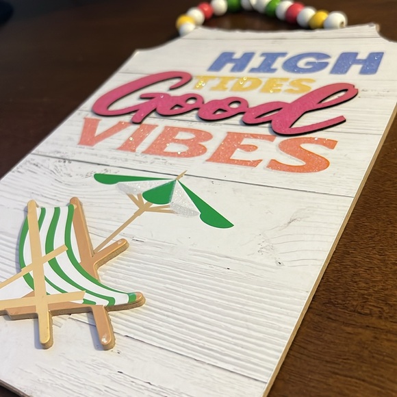 HIGH TIDES Good VIBES Summer Wall Decor - Picture 6 of 6